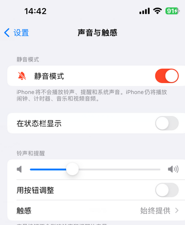 平山苹果15Pro维修网点分享iPhone15Pro系列机型中隐藏静音图标 